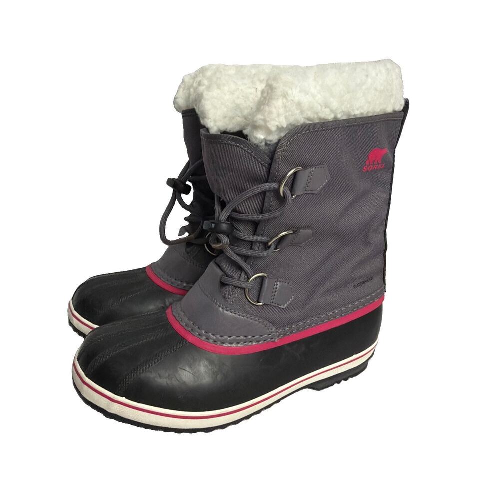 Sorel Yoot Pac Nylon Waterproof Boots, Gray/Black Size 6